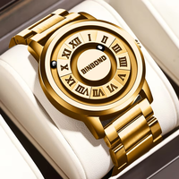 BINBOND 234, reloj de cuarzo para hombre, puntero de desplazamiento creativo, nuevo concepto de tendencia, fuerza magnética resistente al agua, a la moda