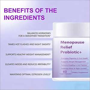 उच्च गुणवत्ता वाली महिला रजोनिवृत्ति प्रोबायोटिक्स कैप्सूल पाचन सहायता और आंत स्वास्थ्य के लिए 60 गिनती प्रतिदिन 2 कैप्सूल - Product Image 2