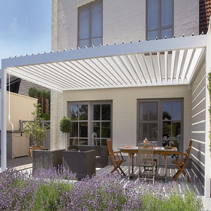 Pare-soleil de jardin en Aluminium manuel, ombrage de soleil, de <span class=keywords><strong>terrasse</strong></span>, tabliers à manger, Pergola - Product Image 6