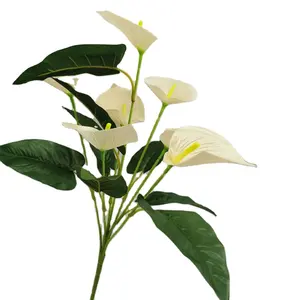 Calla ลิลลี่ดอกไม้ประดิษฐ์7หัว,ช่อดอกไม้ประดิษฐ์สำหรับตกแต่งบ้านงานแต่งงานงานเลี้ยง