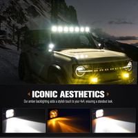 LIGHTFOX 5 pouces 50W Phare LED auxiliaire tout-terrain en forme de cube, faisceau combiné, phare de travail LED, projecteur LED 4x4