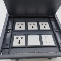 Tomacorriente Empotrable para Suelo DT-6, 8 Módulos, 45*45, con Puertos de Alimentación y CAT6 RJ45 para Edificios de Oficinas