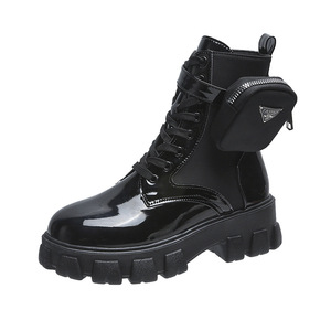 Botas Cortas de Plataforma con Cordones y Punta Redonda, Modelo 2026, Talla Grande, para <span class=keywords><strong>Mujer</strong></span>, Estilo Británico, Botas <span class=keywords><strong>Martens</strong></span> Modernas para <span class=keywords><strong>Mujer</strong></span> - Product Image 4
