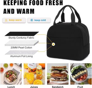 Sac à lunch isotherme personnalisé en tissu Oxford écologique avec fermeture éclair, grande capacité pour femmes et enfants - Product Image 3