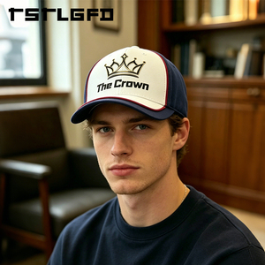 Casquette de golf structurée à 6 panneaux avec logo personnalisé, patch tissé et passepoil rouge contrastant, fermeture snapback simple rangée, vente en gros, fabricant - Product Image 2
