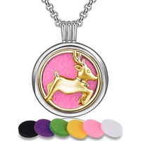 Merryshine huile essentielle parfum diffuseur d'aromathérapie médaillon de parfum collier pendentif en argent
