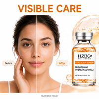Ampoule à l'acide kojique et au curcuma, sérum éclaircissant, éliminateur de taches brunes, fabricant OEM, étiquette privée, vente en gros