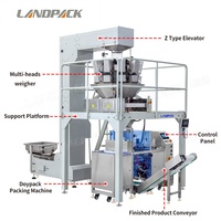 Machine voor het vullen en verpakken van zakjes/doypacks met beef jerky voor huisdieren.