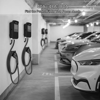 Nuevo Conector J1772, Cargador Comercial para Vehículos Eléctricos de 80A, 19.2kW de Alta Velocidad con Aplicación Inteligente, 240V para Estacionamiento Comercial