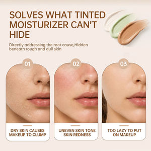 Crème Hydratante Teintée Éclatante pour le Visage au Collagène, Niacinamide, Vitamine C, Squalane et Acide Hyaluronique – Végane, Éclaircissante et Illuminatrice Quotidienne - Product Image 3