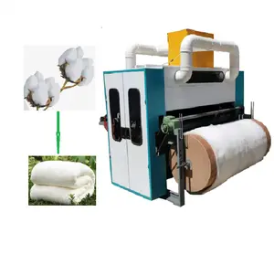 Automatic Electric Alpaca Sheep Polyester Flax Fiber Small Carding for Textile Wool Cotton Combing Opening Machine For Sale