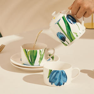 Juego de Té de Cerámica Pequeño y Elegante, Diseño Tulip Goddess Festival, con Taza de Cerámica para Ceremonia - Product Image 2