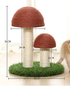Manufacturer Wholesale Sisal Mushroom <b>Small</b> <b>Cat</b> <b>Tree</b> with Lawn Mat - Product Image 5