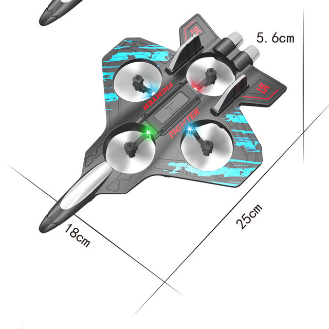 New Gravity Sensing Remote Control RC Airplane Unmanned UAV Colorful Light Foam Construction Drop-Resistant RC Airplane