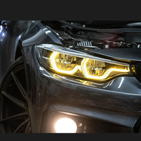 Faro Delantero LED Completo para BMW Serie 4 F32 F33 F36 2014-2020, Conjunto de Lámpara Frontal con Señal de Giro Secuencial y Ojos de Ángel Dinámicos