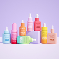 Mattierte Bernstein-Glasflaschen 30ml 50ml 60ml für Kosmetik, Gesichtsserum, Haarpflegeöl – Personalisierbare Luxus-Pipettenflasche leer, mit Verpackung
