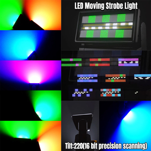 Luz Estroboscópica RGBW DMX de 1400W con Matriz de Píxeles y Cabeza Móvil, Resistente al Agua IP65, para Iluminación de Escenarios, Bares y Discotecas - Product Image 3
