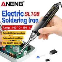 Fer à souder intelligent portable ANENG SL108, réglable de 100 à 450°C, écran OLED, pointe T12, outil de réparation