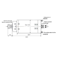 Moteur de broche à refroidissement par eau Wavetop-auto GDZ-125 4.5KW 5.5KW 6KW ER25 380V 8A 220V 12A 24000 tr/min pour machine de fraisage CNC