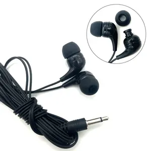 3.5mm Audio Plug Disposable Airline Headset Lightweight Tour Guide Earphone High Quality Airline Headset Earphone
