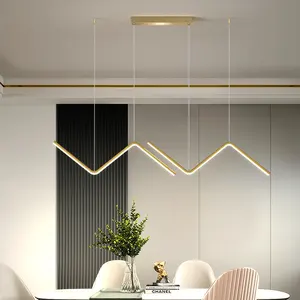 Nordic design z-shape chandeliers pendant hanging lights home fancy indoors kitchen lights lighting led chandelier lamp modern
