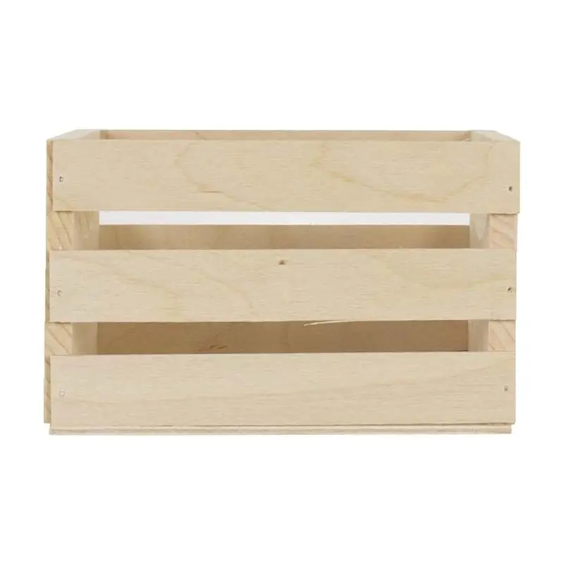 Wooden Storage Boxes Sliding-Lid Unfinished Child 3Gift Wooden Crates Fruit Crate Desktop Wall Signs