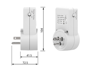 <span class=keywords><strong>Fonctionnement</strong></span> simple du compte à rebours américain activé et désactivé 1 <span class=keywords><strong>prise</strong></span> numérique - Product Image 5