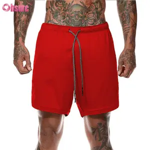 Hot bán biểu tượng tùy chỉnh độ ẩm Wicking quần short thể thao 4-cách căng người đàn ông tập thể dục phòng tập thể dục Workout quần short