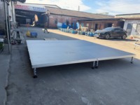 Estructura Robusta de Aluminio, Plataforma de Escenario Modular Portátil para Festivales de Música, Conciertos, Bodas, Espectáculos, Conciertos de Rock