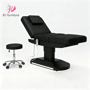 Lit de massage électrique noir moderne 3/4 moteur, mobilier de salon de luxe, lit de spa facial, lit de traitement des cils - Product Image 3