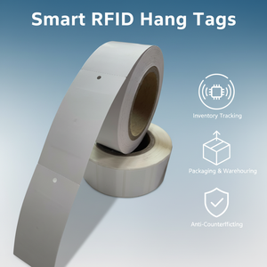 แท็กแขวนเสื้อผ้า RFID UHF แบบพิมพ์ได้ตามสั่ง สำหรับการจัดการสินค้าคงคลังในร้านค้าปลีก 860-960MHz ป้าย RFID สำหรับเสื้อผ้าแบบ Passive - Product Image 2