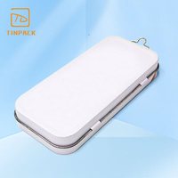 Boîte en métal rectangulaire personnalisée portable pour le rangement des câbles USB et les voyages