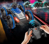 Voiture télécommandée amphibie 2,4 GHz, cascades 360°, étanche, 4 canaux, tout-terrain eau-terre, électrique, avec câble USB