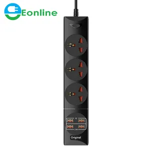 EONLINE Smart Power Strip 3 EU Outlets Plug with 4 USBCharging Port Smart Home Electronic Power Strip Socket