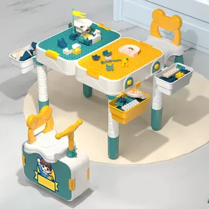 Robotime — blocs de construction chinois duplO, jouets créatifs, table d'assemblage, voiture pour enfants, table de rangement, table d'étude, jeu (NO.PA00108), nouveau, 2020