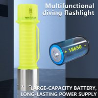 Lampe de poche de plongée sous-marine à haute luminosité pour l'éclairage de l'exploration des trous