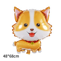 Nouvel arrivage de ballons en aluminium en forme de chien Husky Koji Ballons en forme d'os Patte Étoile Hélium Ballons Décoration d'anniversaire pour chiot