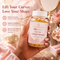 LAMARINE Gummies au Gingembre et au Collagène pour l'Augmentation et le Rehaussement des Fesses, Effet BBL, Amélioration de l'Immunité