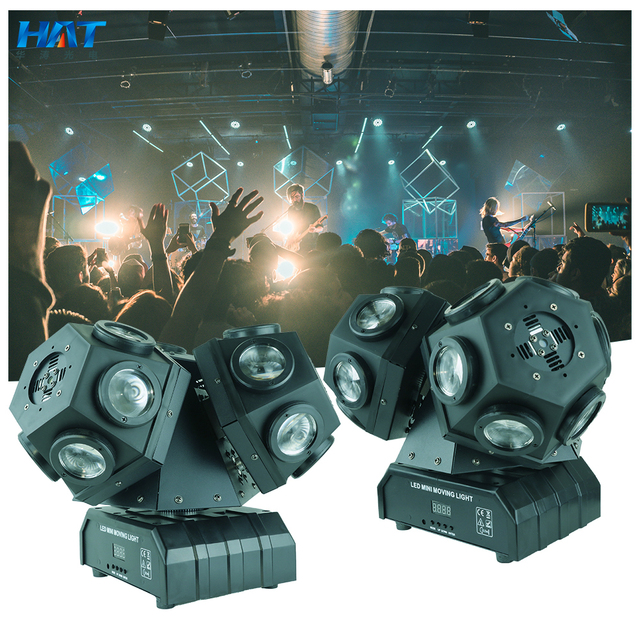 HAT 3 Heads 4in1 Dmx 512 Stage Rgbw Led Shaking Head Lights Magic Mini Ball Stage Effect Disco Beam Laser Stage Lighting Price