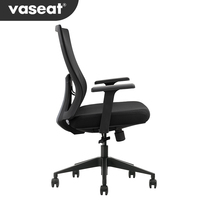 Chaise de bureau pivotante moderne Boss Executive avec dossier en maille, 4 vérins à gaz, accoudoirs réglables 3D, revêtement en tissu, garantie 3 ans certifiée
