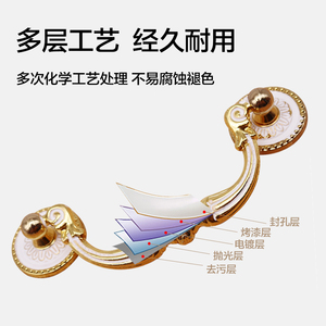 Modern European Style Rose Cabinet Handle Chrome <b>Gold</b> Silver Finish <b>Drawer</b> <b>Pull</b> Knob Furniture Hardware - Product Image 5