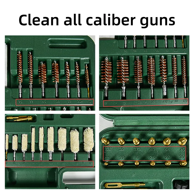 Gun Cleaning Wholesale OEM ODM Deluxe Universal Gun Cleaning Kit 58 PCS Utility Plastic Tool Case For All Gun Care Firearm Cleaners