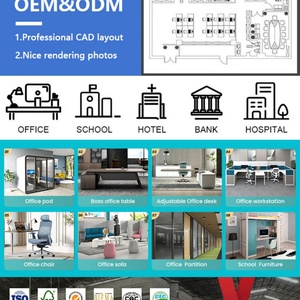 Modern B2B Commercial Office Furniture Workstation Desk Cubicle with Partition Panel for Work and Study - Product Image 5