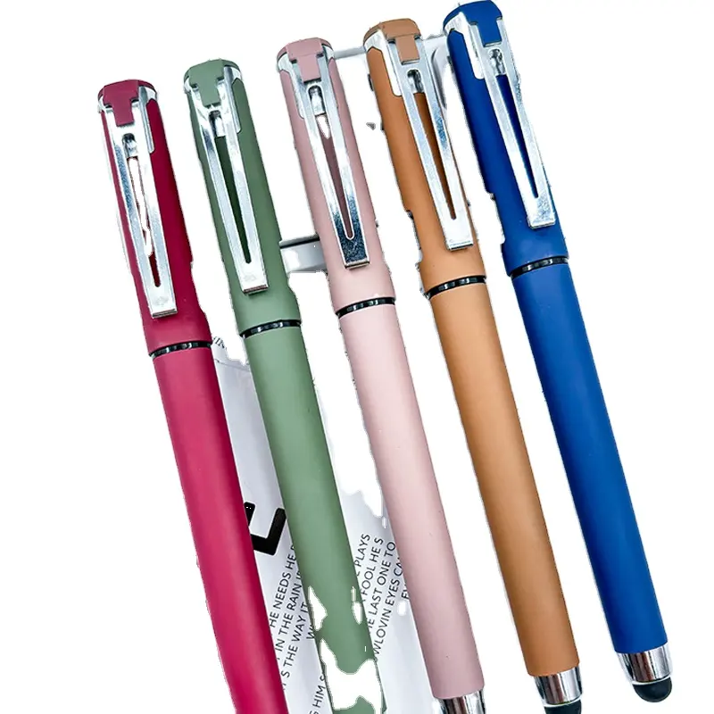 Macaron Pen Multicolor Creative 0,5mm Neutral Pen Retro Papelería Suministros de oficina Pluma de firma al por mayor