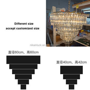Lampadari di vendita calda NIKA luci per la decorazione di matrimoni 6 strati lampadario di cristallo classico per lo sfondo di nozze decorazione di luce - Product Image 3
