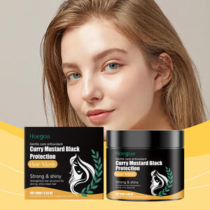 Mascarilla para el cabello con aceite de argán personalizada, fórmula de <span class=keywords><strong>curry</strong></span> de mostaza para una hidratación nutritiva suave y un cuidado del cabello suave - Product Image 1