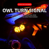 12V Motorrad Eule Mini zweifarbig blau gelb Motorrad Blinker Blinker Blinker für Motorrad leuchten