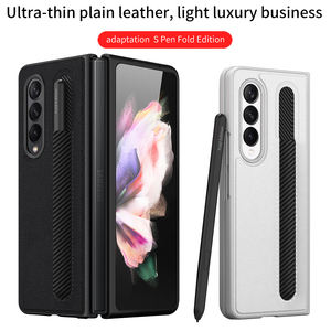 GKK <span class=keywords><strong>Coque</strong></span> mince en cuir uni pour Galaxy <span class=keywords><strong>Z</strong></span> <span class=keywords><strong>Fold</strong></span> <span class=keywords><strong>3</strong></span> Fiber Pattern S Pen Slot Shockproof Flip Cover For <span class=keywords><strong>Samsung</strong></span> <span class=keywords><strong>Z</strong></span> <span class=keywords><strong>Fold</strong></span> <span class=keywords><strong>3</strong></span> 4 Case - Product Image 6