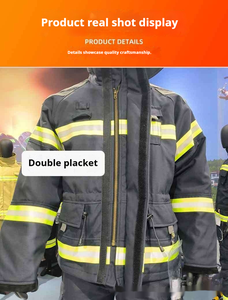 Equipo de Protección contra Incendios para Bomberos, Traje Completo Nomex, Chaqueta y Pantalones para Bomberos de Intervención Estructural, HRC4 ATPV Superior a 40cal/cm², Certificado CE - Product Image 4