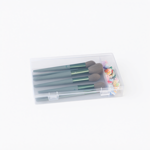 Caja Organizadora de Brochas de Maquillaje de Plástico a Prueba de Polvo con Tapa y Divisor, Estuche de Almacenamiento de Herramientas Cosméticas para Papelería - Product Image 1